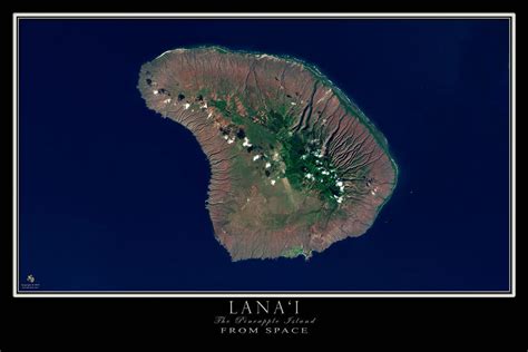 Lanai Island Outline Map