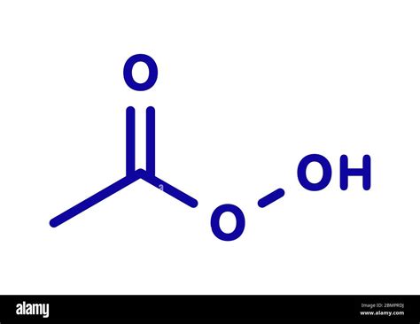 Peracetic acid (peroxyacetic acid, paa) disinfectant molecule. Organic ...