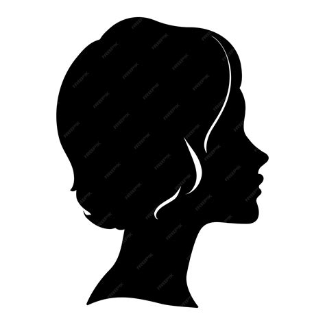 Premium Vector | Woman head profile silhouette avatar Vector illustration