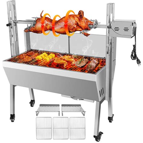 Domccy® Rotisserie Grill Roaster Stainless Steel BBQ Lamb Suckling Pig Charcoal Spit Roaster ...