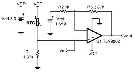 CIRCUIT060002 通过 NTC 热敏电阻电路检测温度 | 德州仪器 TI.com.cn