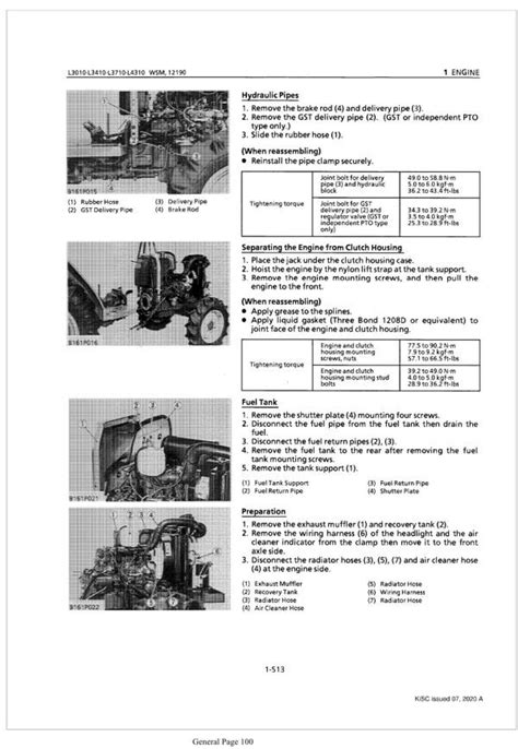 Kubota Tractor L4310 Workshop Manual