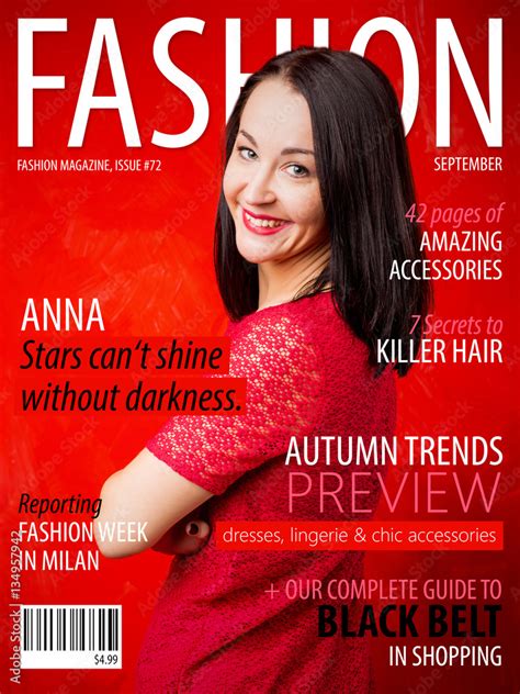 Sample fashion magazine cover Stock Photo | Adobe Stock