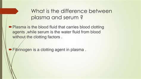 SOLUTION: Preparation of plasma and serum from whole blood - Studypool