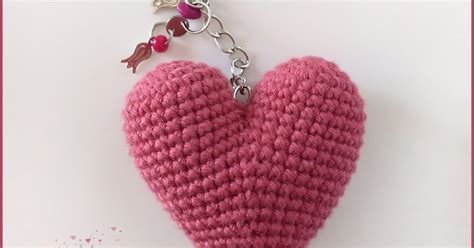 Heart keychain free pattern – Artofit