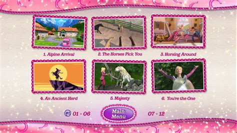 barbie & her sisters in a pony tale dvd main menu - Barbie Movies Photo ...