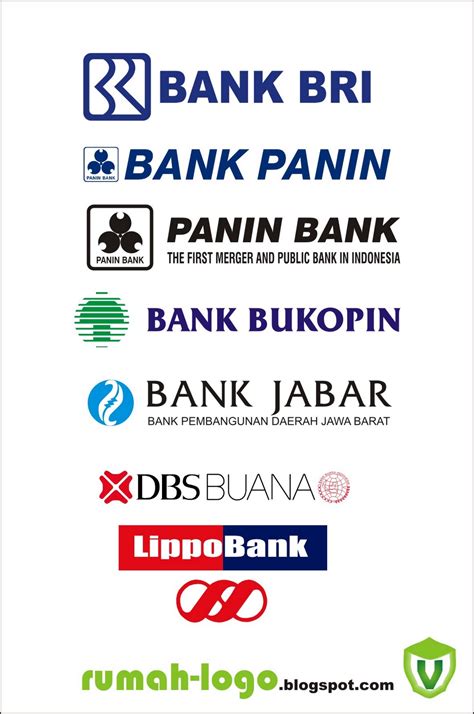 Logo Bank BRI, Panin, Buana, Bukopin, Jabar, Lippobank | Logo Vector Design