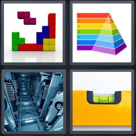 4 Pics 1 Word Answer for Tetris, Pyramid, Garage, Tool