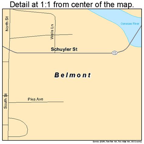 Belmont New York Street Map 3605815