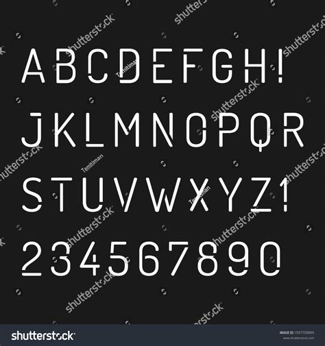 Abstract Digital Modern Alphabet Fonts Typography Stock Vector (Royalty Free) 1597709899 ...