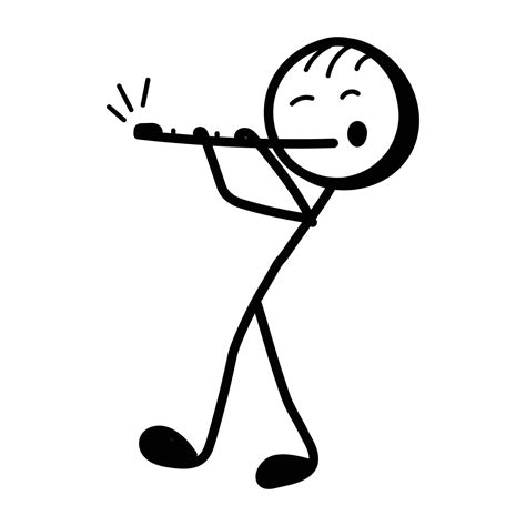 Trumpet player hand drawn icon in vector format 7569778 Vector Art at ...