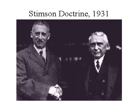 The Stimson Doctrine - History 12