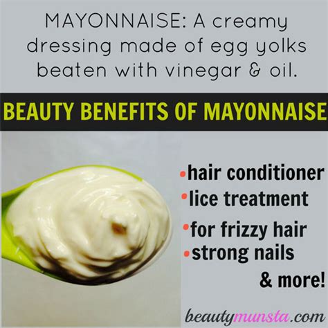 9 Beauty Benefits of Mayonnaise - beautymunsta - free natural beauty hacks and more!