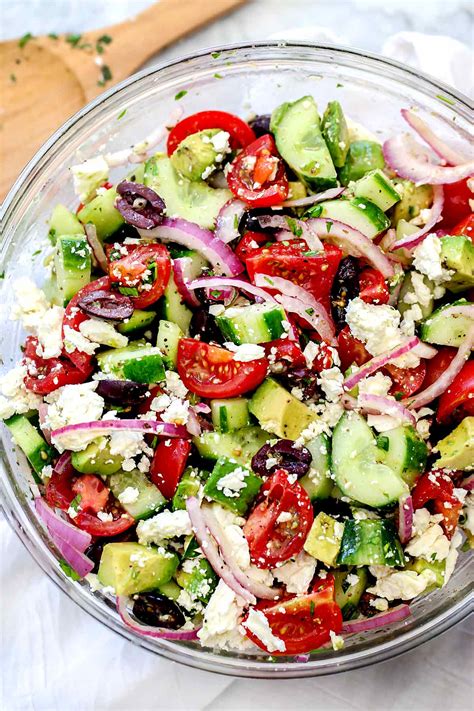 Greek Salad with Avocado | foodiecrush.com