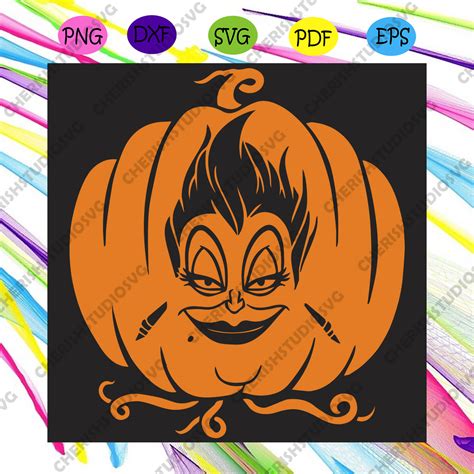 Halloween Ursula svg, halloween svg, Ursula svg, pumpkin svg, The Little Mermaid svg