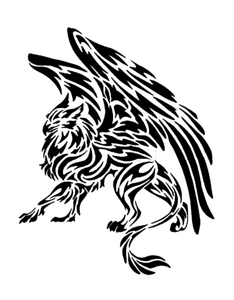 Griffin | Griffin tattoo, Gryphon tattoo, Tribal drawings