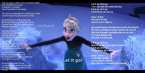 FROZEN - Let It Go song video with lyrics - WorthvieW