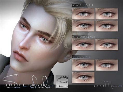 S-Club ts4 3D EYELASHES I M V1 | Sims 4 hair male, Sims 4 cc eyes, Sims