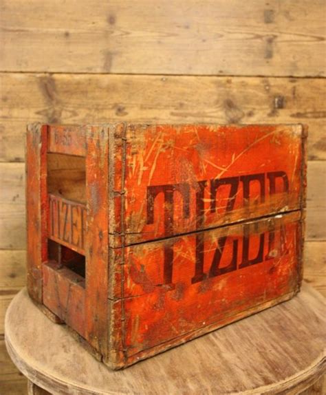 Antiques Atlas - 1940's Original Painted Pine 'Tizer' Bottle Crate.