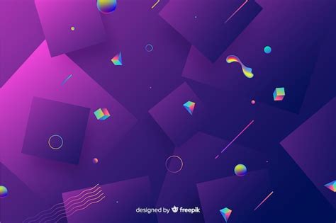 Free Vector | Gradient 3d shapes background