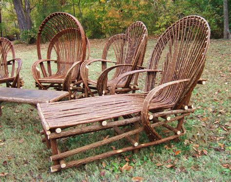 chairs and chaise loungers made with willow trees | Twig furniture ...