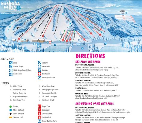 2012-13 Nashoba Valley Trail Map - New England Ski Map Database - NewEnglandSkiHistory.com