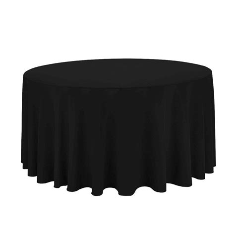 120 Inch Round Black Tablecloth Polyester Wedding Tablecloth - Etsy ...