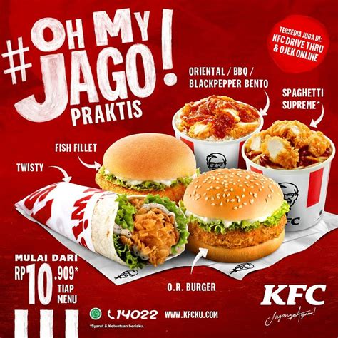 KFC Promo OH MY JAGO Mulai Dari Rp.10.909 Tiap Menu - scanharga