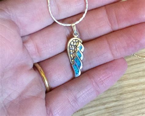 Sterling Silver Opal Angel Pendant