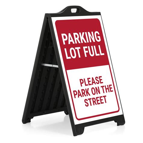 24×36 SignPro Sidewalk Sign for Posters / Black / A Board / Double Sided / Parking Lot Full ...