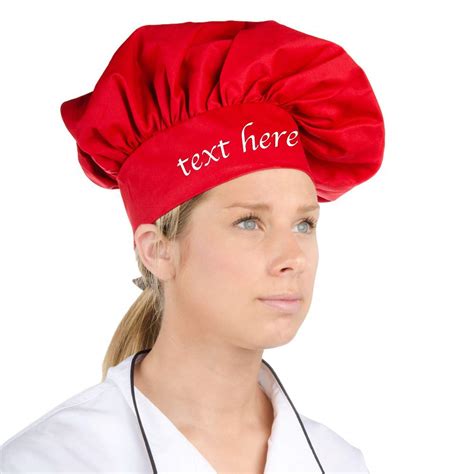 Font Personalized embroidered Chef Hat Custom Name Size Color Thread Chef Hats & Headwear ...