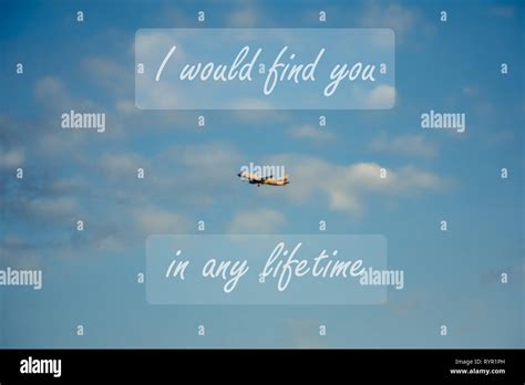 Airplane with quote Stock Photo - Alamy