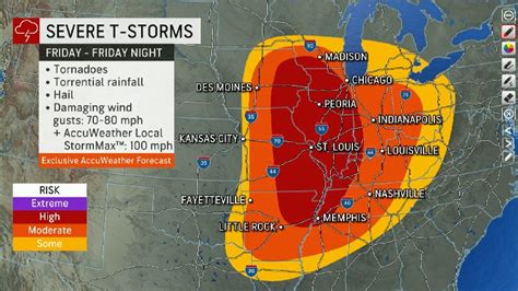 Millions on alert for severe weather across the central U.S. on Friday