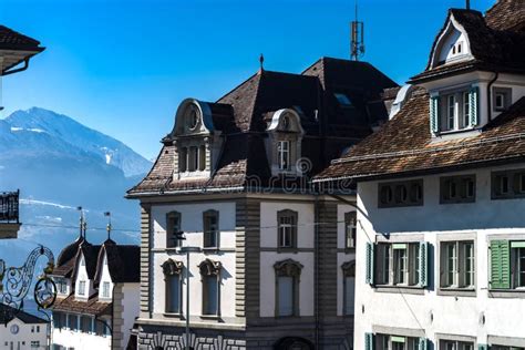 Classic City Architecture of Switzerland Street View Stock Image - Image of historical ...