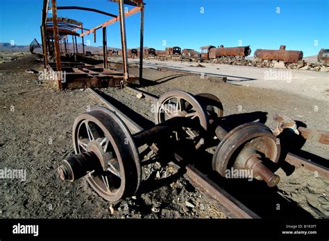 Train Cemetery in Uyuni, Bolivia Stock Photo - Alamy