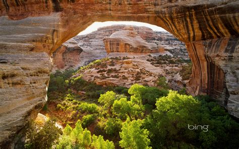 Sipapu Bridge in Natural Bridges National Monument, Utah | HD Wallpapers