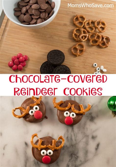 Adorable Chocolate-Covered Reindeer Cookies (No-Bake, Made With Oreos) | MomsWhoSave.com