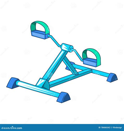 Gym Equipment Icon, Cartoon Style Stock Vector - Illustration of blue ...