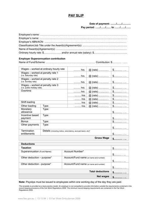 Payslip Templates | 28+ Free Printable Excel & Word Formats ...