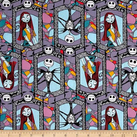 Disney Nightmare Before Christmas Sally And Jack Stained Glass Multi ...