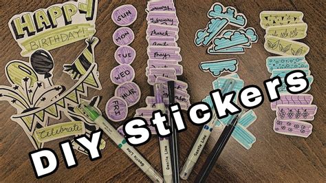 DIY Sticker Tutorial | 4 EASY Sticker Ideas | Sticker Making Tutorial ...