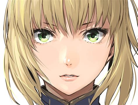 Wallpaper : 2456x1883 px, anime girls, blonde, face, fate, Fate Series, green eyes, Saber, stay ...