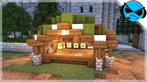 Minecraft: How to Build a Medieval Market Stall (Minecraft Build) - YouTube | Minecraft shops ...