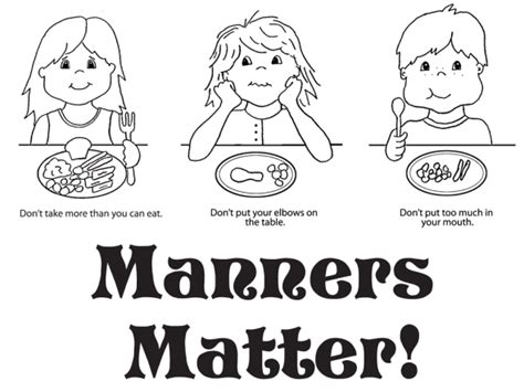 Good Manners Coloring Page - Coloring Home