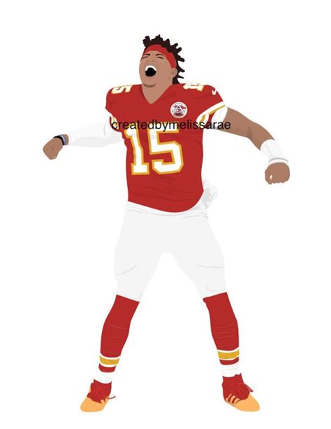 Patrick Mahomes Cartoon Art / SVG / PNG - Etsy