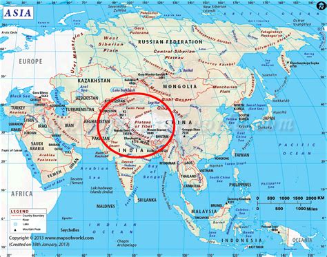 White Tiger Habitat Map