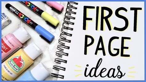 10 Ways to fill the FIRST PAGE of your Sketchbook! - YouTube