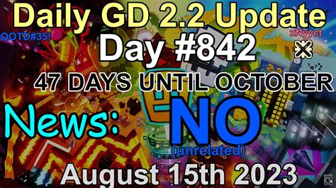 Daily Geometry Dash 2.2 Update: Day 842 - YouTube