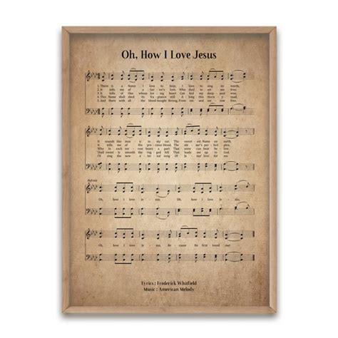 Oh, How I Love Jesus - Unframed Hymn Wall Art Print - Walmart.com - Walmart.com