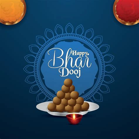 Happy bhai dooj celebration greeting card, bhai dooj festival of india 2368149 Vector Art at ...